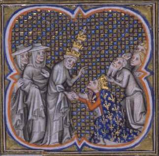Innocent IV et Saint-Louis  Cluny, enluminure